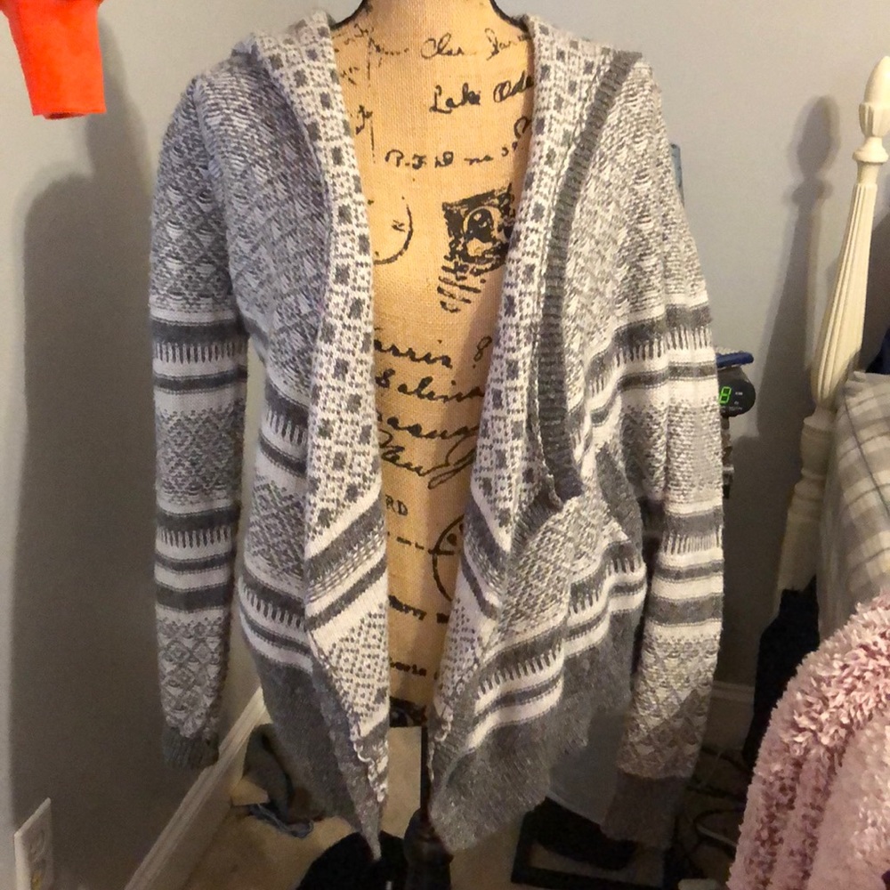 Knitted Sweater Cardigan with hood